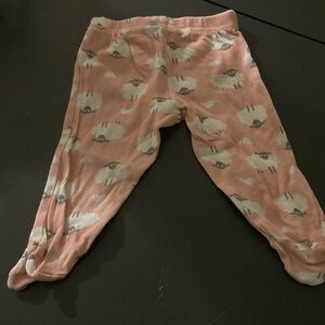 Pink Baby Pants with Sheep Print